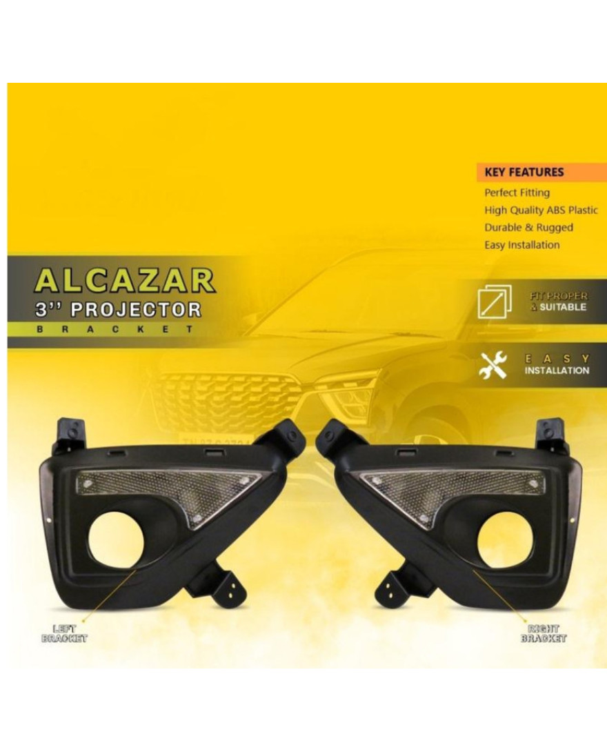 SV 11 | 3 Inch Universal Projector Mounting Bracket | Fiber Bracket | Hyundai Alcazar | Plug N Play