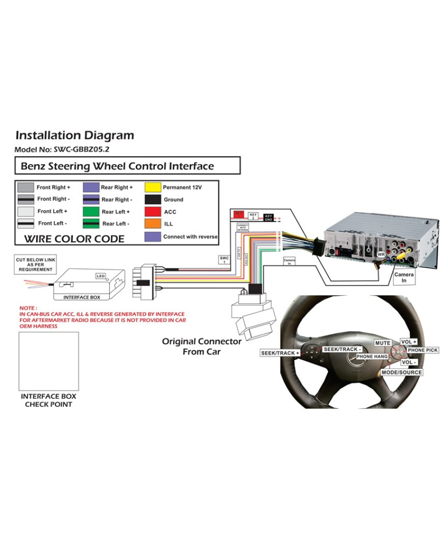 Benz Steering Wheel Control Interface