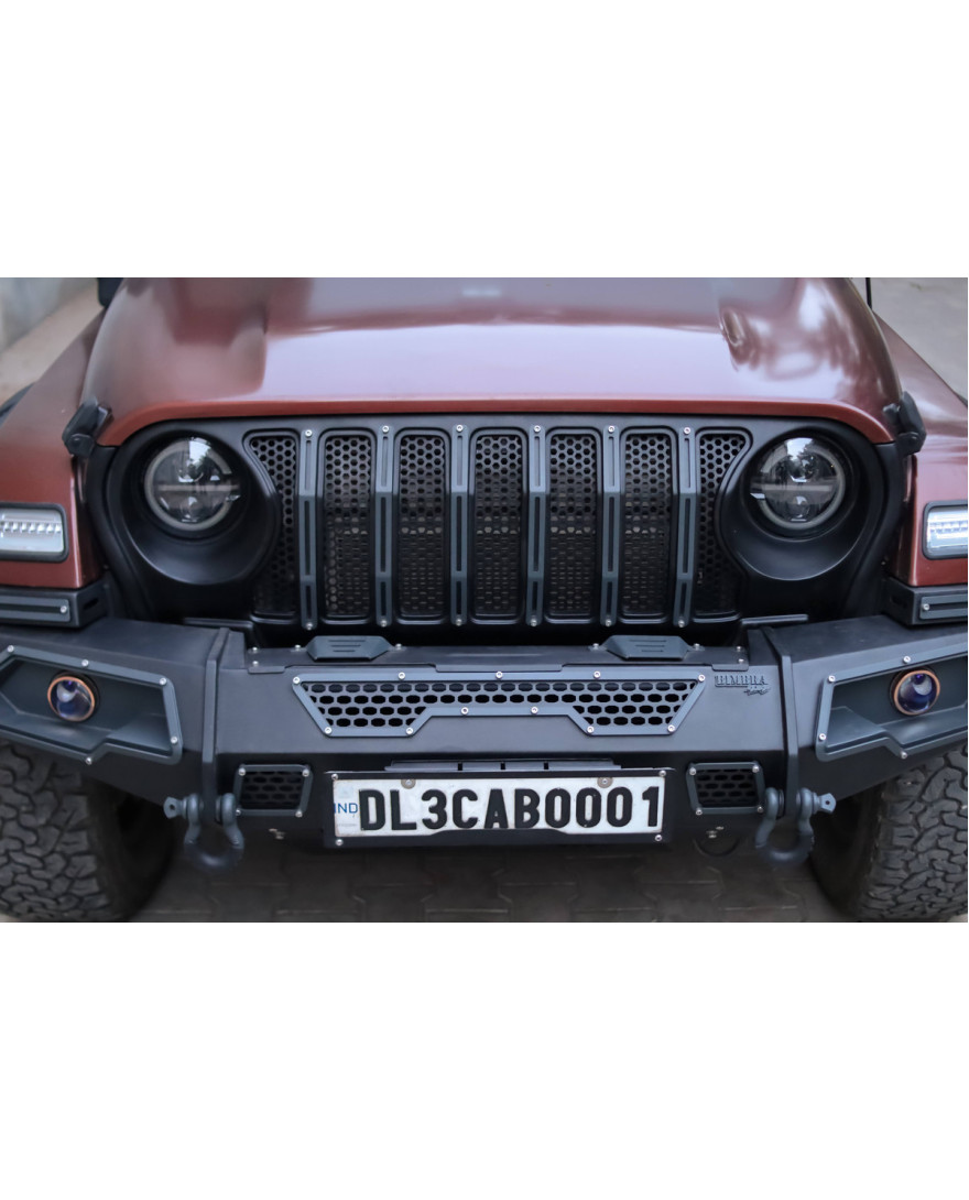 Bimbra 4x4 Front Seven Slot Grill 2.0 | Body Color | For Mahindra Thar