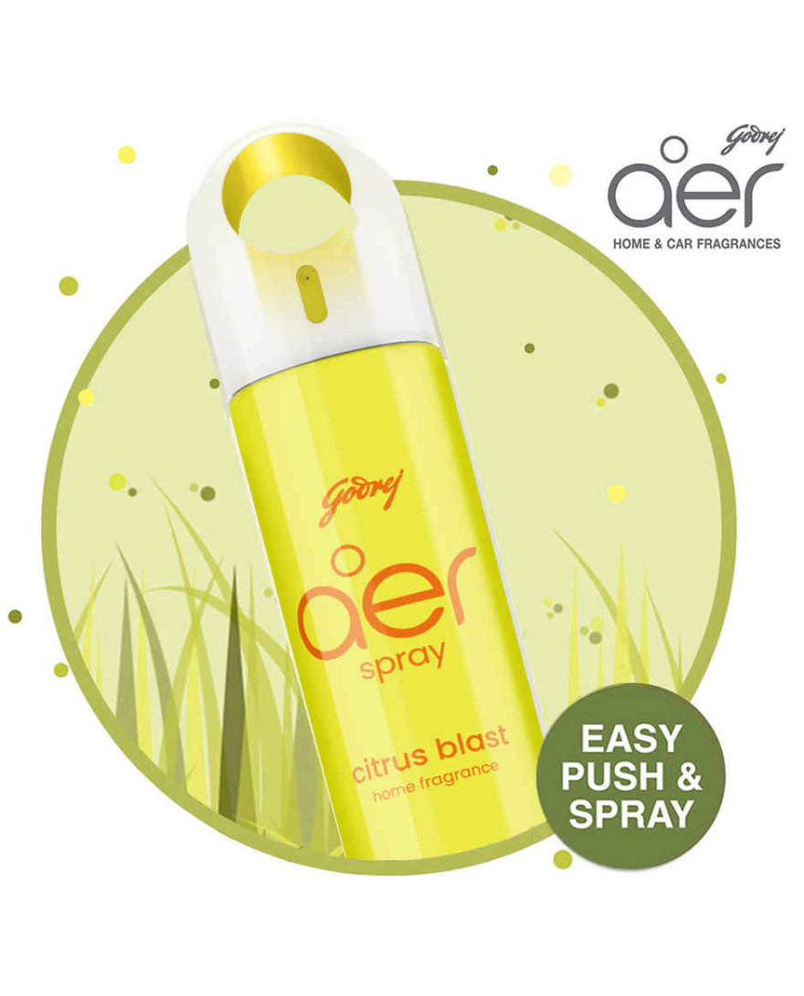 Godrej Aer Spray Home Fragrance Citrus Blast 220 ml