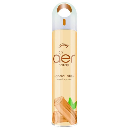 Godrej aer Spray | Room Freshener for Home & Office Sandal Bliss 200 ml | Long-Lasting Fragrance