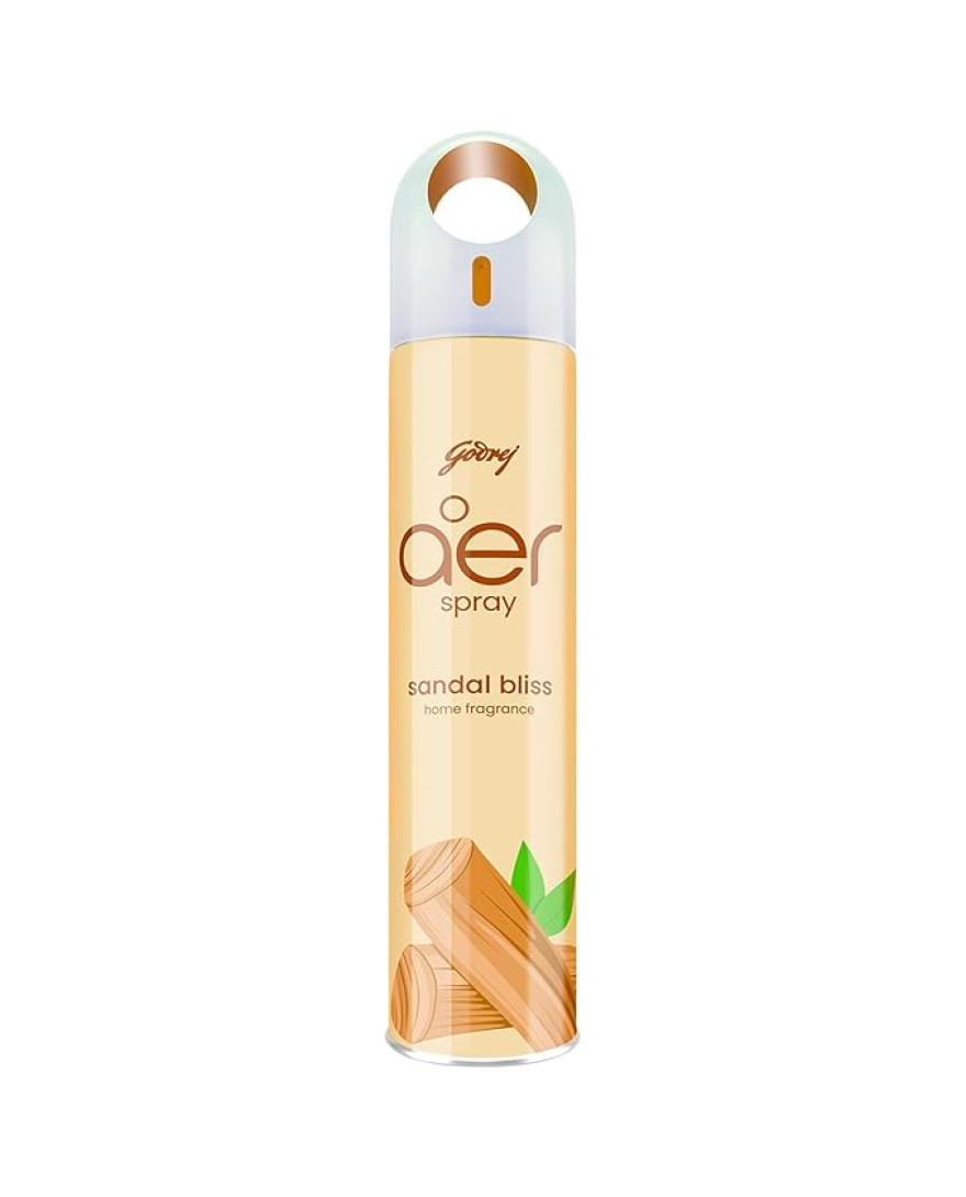 Godrej aer Spray | Room Freshener for Home & Office Sandal Bliss 200 ml | Long-Lasting Fragrance