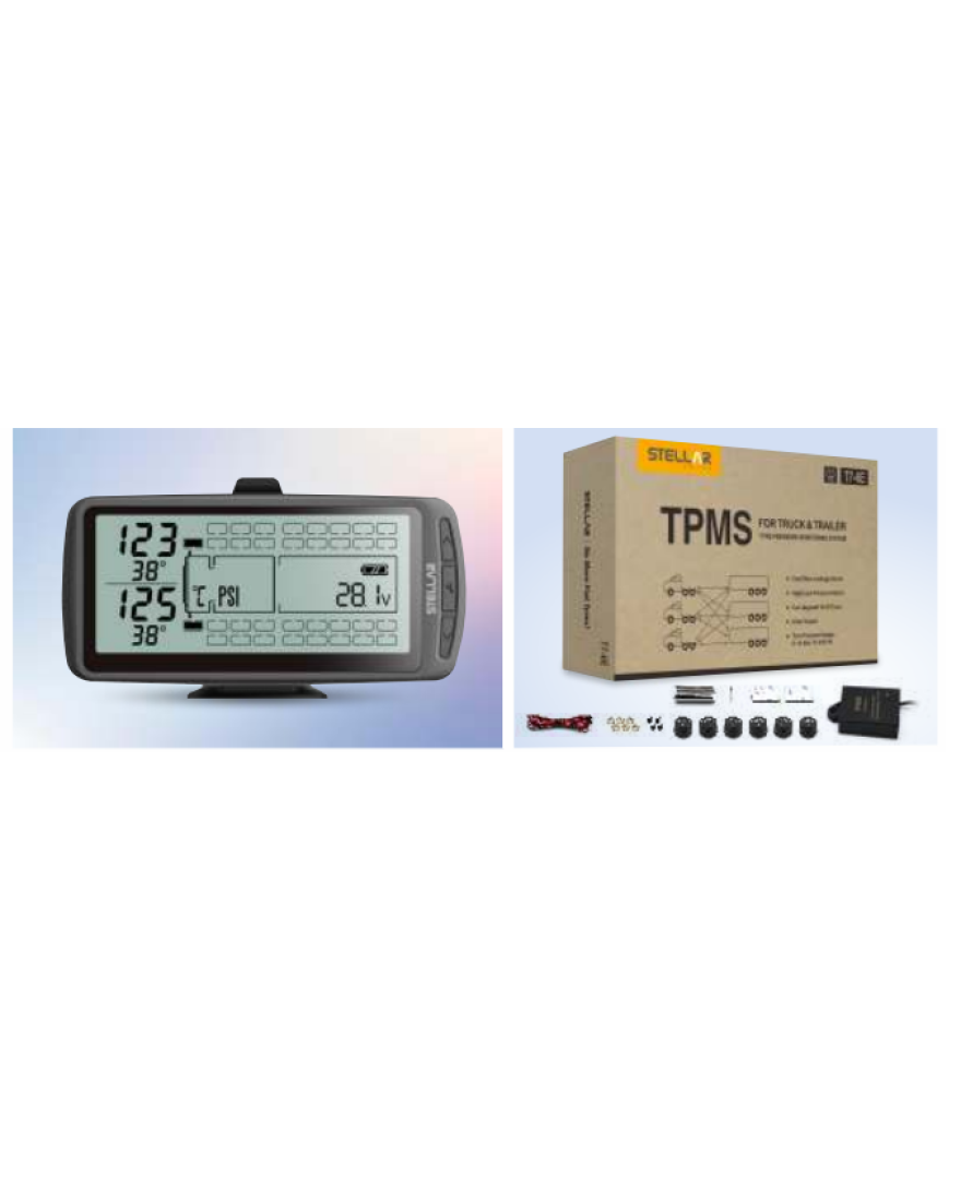 Stellar TPMS for Trucks/Trailers with 6 sensors/upto 34 tyres | T7-6E