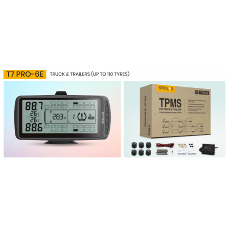 TPMS for Trucks/Trailers with 6 sensors/upto 110 tyres | T7 PRO-6E TPMS for Trucks/Trailers with 6 sensors/upto 110 tyres | T7 PRO-6E