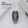 Keycare TPU Key Cover Compatible for Urban Cruiser Smart Key | TP04 Silver Black