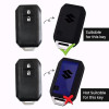 Keycare TPU Key Cover Compatible for Glanza, Urban Cruiser Hyryder Smart Key | TP05 Silver Black