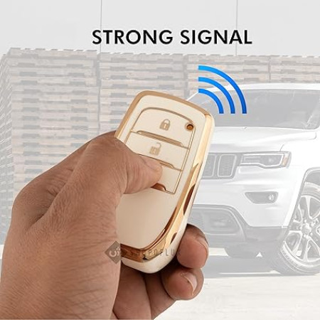 keycare TPU key cover for Toyota Fortuner 2021 , Legender 2021, Land Cruiser, Suzuki Invicto 3 button smart key | TP18 Marble Finish