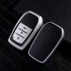 keycare TPU key cover for Toyota Fortuner 2021, Legender 2021, Land Cruiser, Suzuki Invicto 3 button smart key | TP18 Silver Black