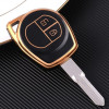 Keycare TPU Key Cover Compatible for Swift, DZire, Ignis, Ciaz, Baleno, SCross, Vitara Brezza, WagonR, Ertiga, XL6, Alto, Celerio, Ritz 2b Remote Key | TP23 Gold Black