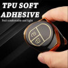 Keycare TPU Key Cover Compatible for Swift, DZire, Ignis, Ciaz, Baleno, SCross, Vitara Brezza, WagonR, Ertiga, XL6, Alto, Celerio, Ritz 2b Remote Key | TP23 Gold Black