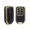 Keycare TPU Key Cover For Honda City, Civic, Jazz, Brio, Amaze, Cr-v, Wr-v, Br-v, Mobilio 3B Smart Key | TP24 GOLD BLACK