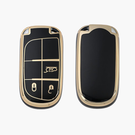 keycare TPU Key Cover | GOLD BLACK | Compatible with Compass, Meridian | TP28-GLD