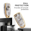 Keycare TPU Key Cover Compatible for Zest, Bolt, Zica, Tiago, Tigor, Nexon, Hexa, Safari Storme, Harrier flip Key | TP29 Marble Finish