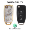 Keycare TPU Key Cover Compatible for Zest, Bolt, Zica, Tiago, Tigor, Nexon, Hexa, Safari Storme, Harrier flip Key | TP29 Marble Finish