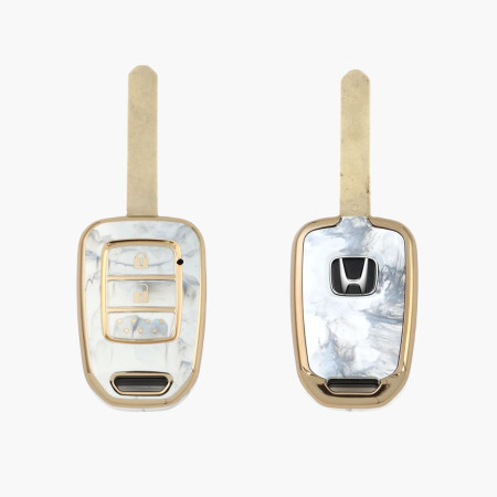 Keycare TPU Key Cover For Amaze, City, Jazz, WR-V 2 Button Smart Key | TP33 Marble Finish Keycare TPU Key Cover For Amaze, City, Jazz, WR-V 2 Button Smart Key | TP33 Marble Finish