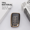 keycare TPU Key Cover For Volkswagen Tiguan, Jetta, Passat Highline Smart Key | TP40 Gold Black
