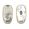 keycare TPU car Key Cover Compatible for Hyundai i20 | Verna | Kona 3 Button Smart Key | Marble Finish