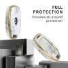 keycare TPU car Key Cover Compatible for Hyundai i20 | Verna | Kona 3 Button Smart Key | Marble Finish