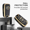 keycare TPU Key Cover For Elantra, i10, i20, Verna |TP45 | Gold Black