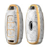 keycare TPU key cover for for i20, Verna 2023 onwards 4 button smart key | TP60 Marble Finish