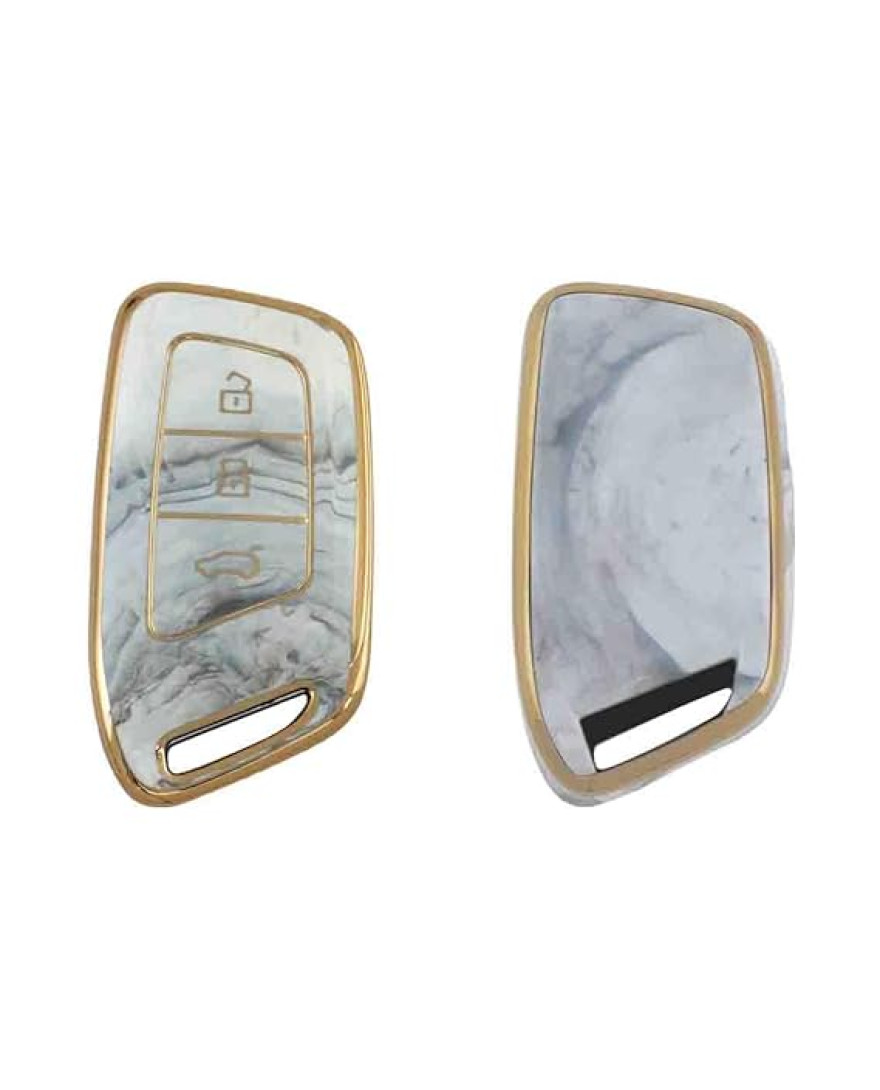 Keycare TPU key cover for MG Hector smart key | TP64 Marble