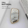 Keycare TPU key cover for MG Hector smart key | TP64 Marble