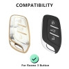 keycare TPU car Key Cover Compatible for MG ZS EV, Astor Smart Key | TP65 Marble