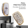 Keycare TPU Key Cover Compatible for Alcazar and Creta 2021 4 Button Smart Key | TP67 Marble Finish