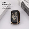 keycare TPU Key Cover and Keychain For Jaguar/Range Rover, Evoque, Velar, Discovery, LR4, Land Rover Sport XF XJ XE F-PACE F-Type 5 Button Smart Key | TP72 GOLD BLACK
