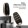 keycare TPU Key Cover For Hyundai Tucson 2022 4 Button Smart Key | TP75 Gold Black