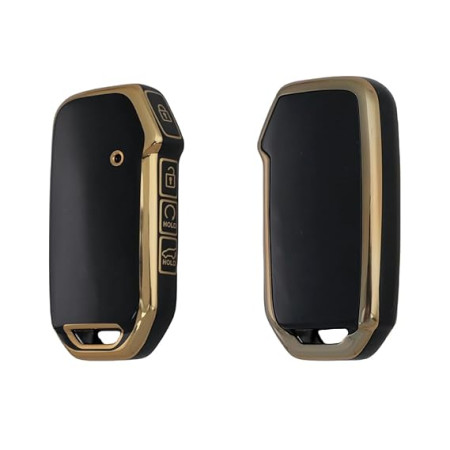 keycare TPU key cover compatible for Seltos, Sonet 2023 onwards smart key | TP77 GOLD