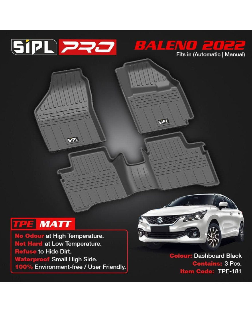 SIPL Premium 3D TPE Car Mats for Baleno 2022