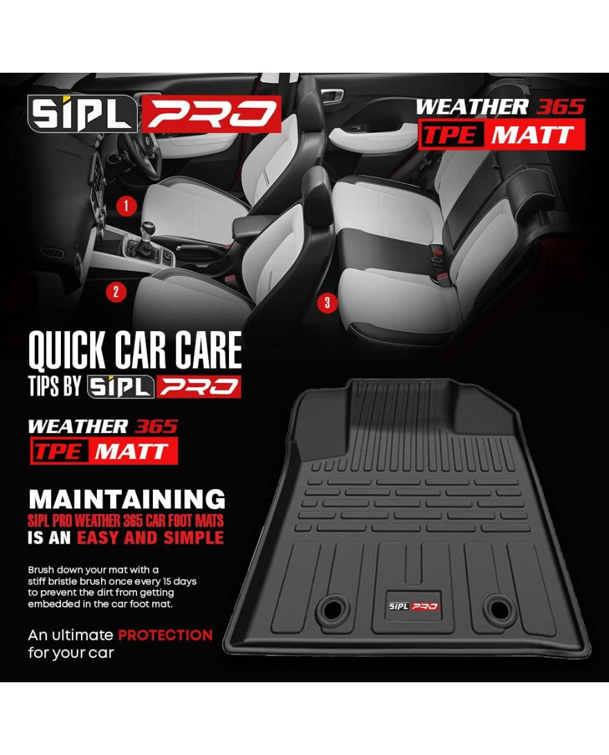 SIPL Premium 3D TPE Car Mats for Glanza 2022
