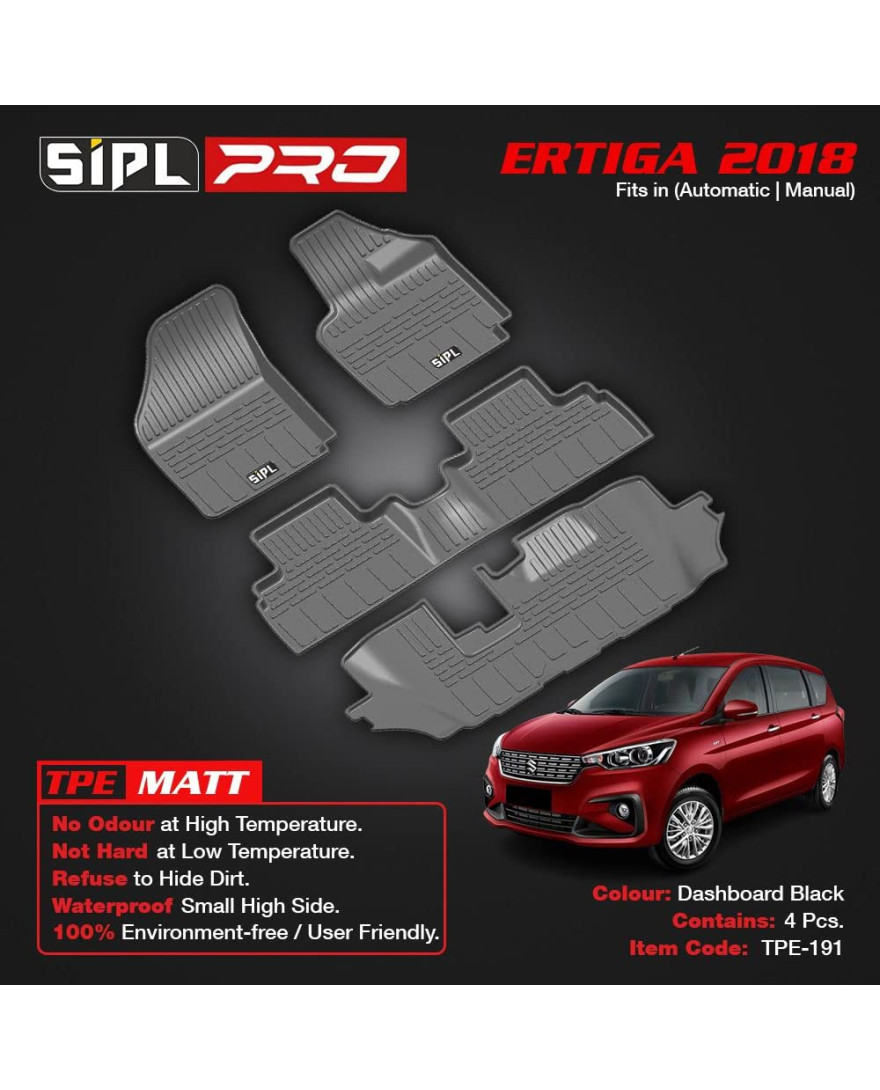 SIPL Premium 3D TPE Car Mats for Ertiga 2018