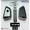 Key Care Leathet TPU Key Cover with Key Chain KC 52 | Black Silver TPU L TP LH 08