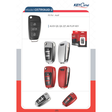 KEY CARE TPU AUDI_CO6 | Fit For AUDI Q3, Q5, Q7, A6 FLIP KEY