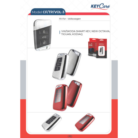 KEY CARE TPU VW-DO6H | Fit For VW/SKODA SMART KEY, NEW OCTAVIA,TIGUAN, KODIAQ