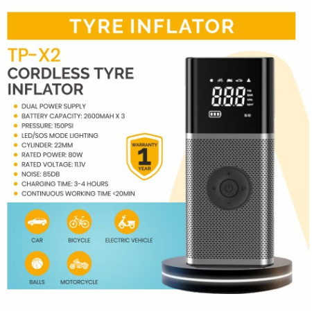 Stellar Cordless Tyre Inflator | Dual Power Supply