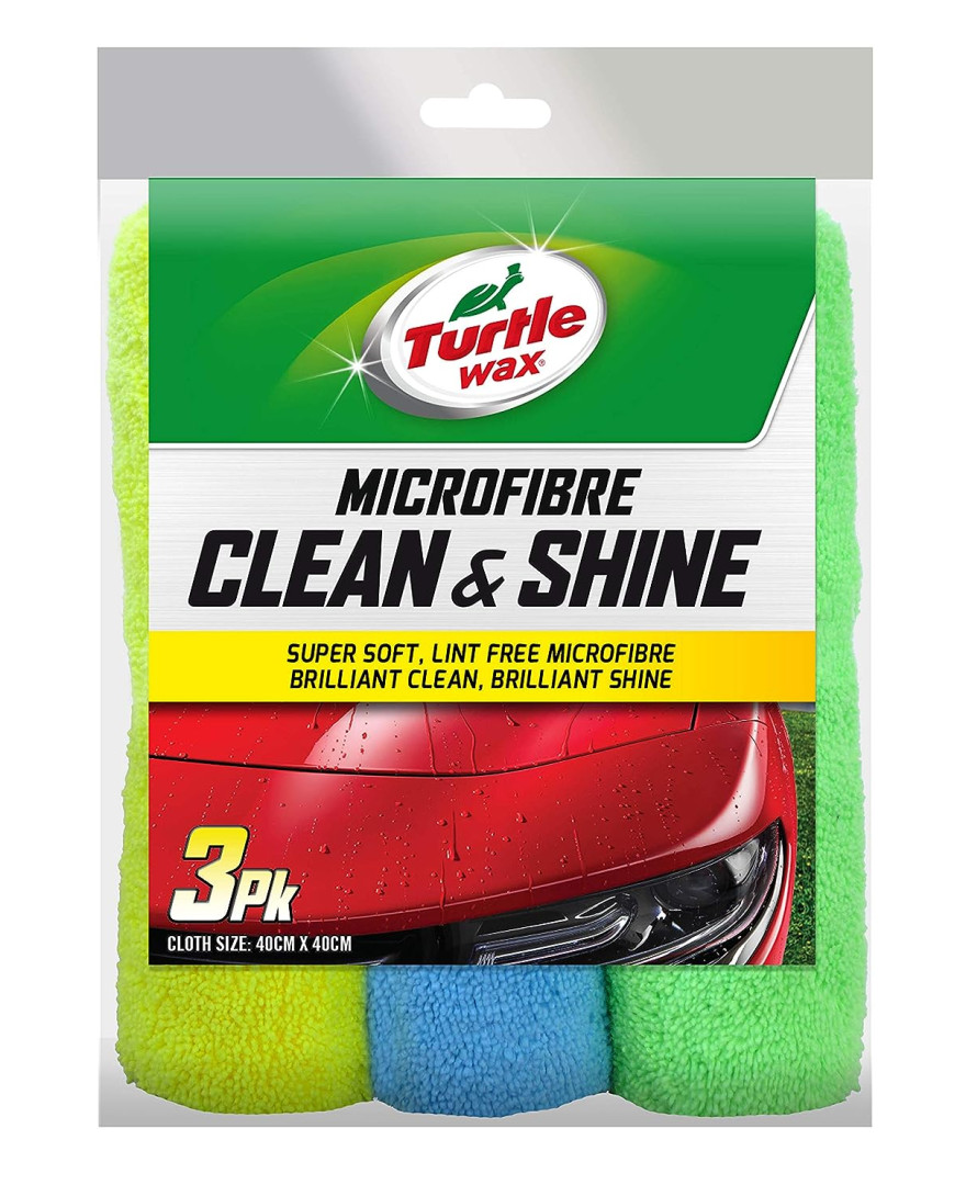 Turtle Wax Microfibre Clean & Shine 3PK