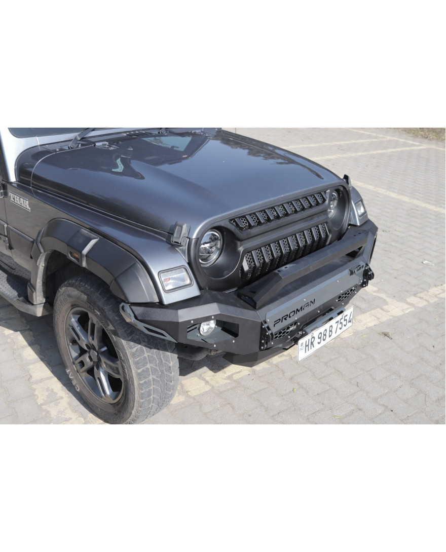 Bimbra 4x4 Front Ten Slot Grill | Body Color | For Mahindra Thar