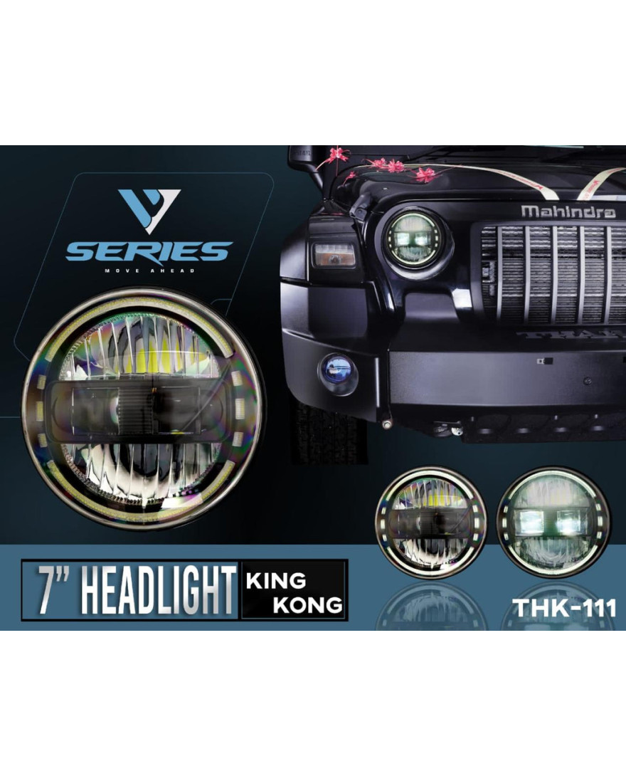 King Kong Night Headlight for Mahindra thar | Set of 2 Pcs