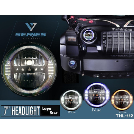 Loyo Star Night Headlight for Mahindra thar | Set of 2 Pcs