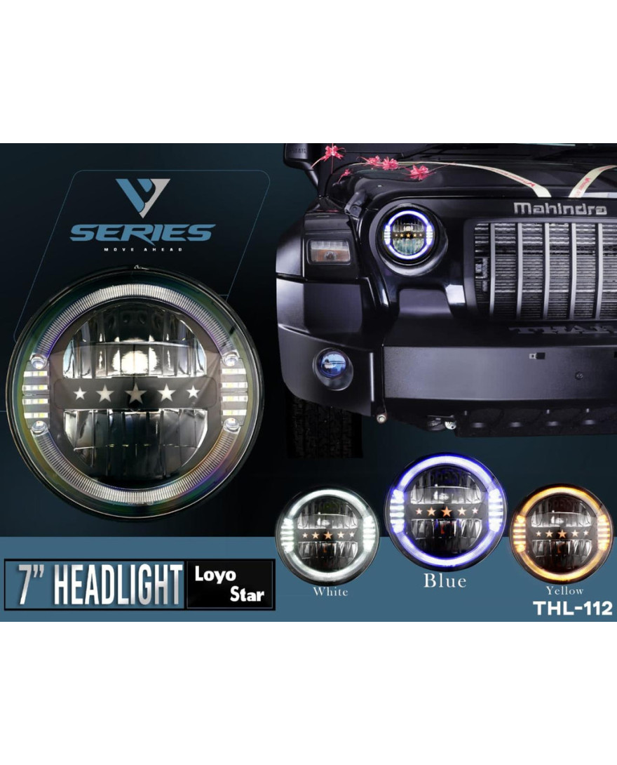 Loyo Star Night Headlight for Mahindra thar | Set of 2 Pcs