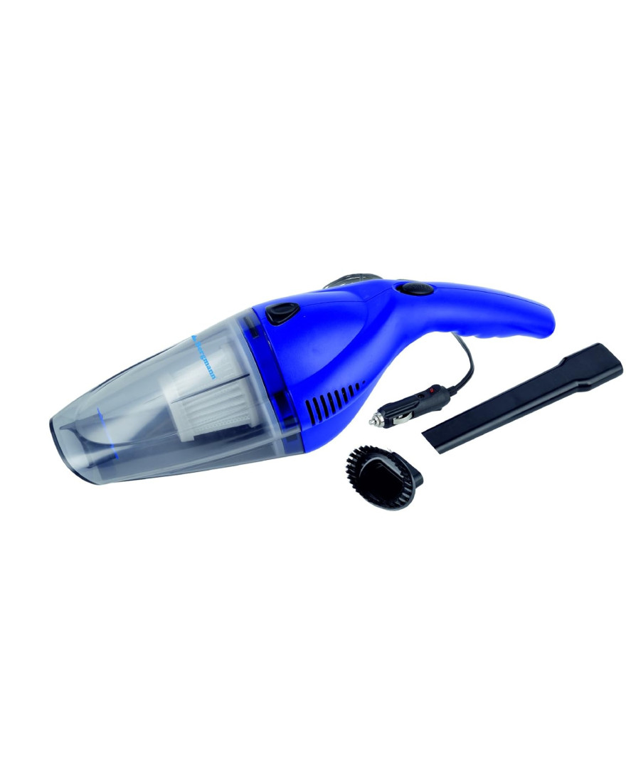Bergmann Tornado Car Vacuum Cleaner | With HEPA Filter | Sleek Trendy Design | 12V DC, 60W | 3m Power Cord | Blue
