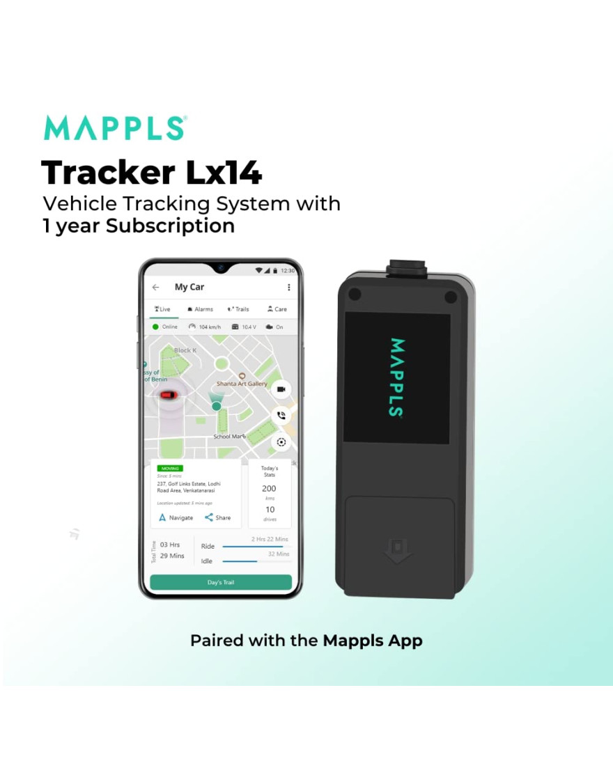 Vehicle Tracking System Tracker Lx15 | Premium deep-installed GPS tracker for car theft prevention, driver monitoring, and car safety | Without engine cutoff 1 Year Subscription