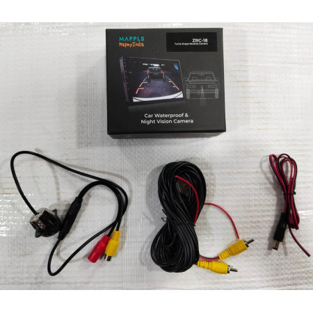 Mapples MapMyIndia AHD Normal Camera with Moving Line | Turtle Shape Reverse Camera | Car Waterproof And Night Vision Camera | ZRC-18