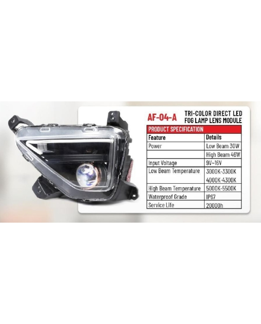 VV 01 Carsutra 3 Inch Foglight with Projector with DRL Compitible for Hyundai Alcazar | OE Finish