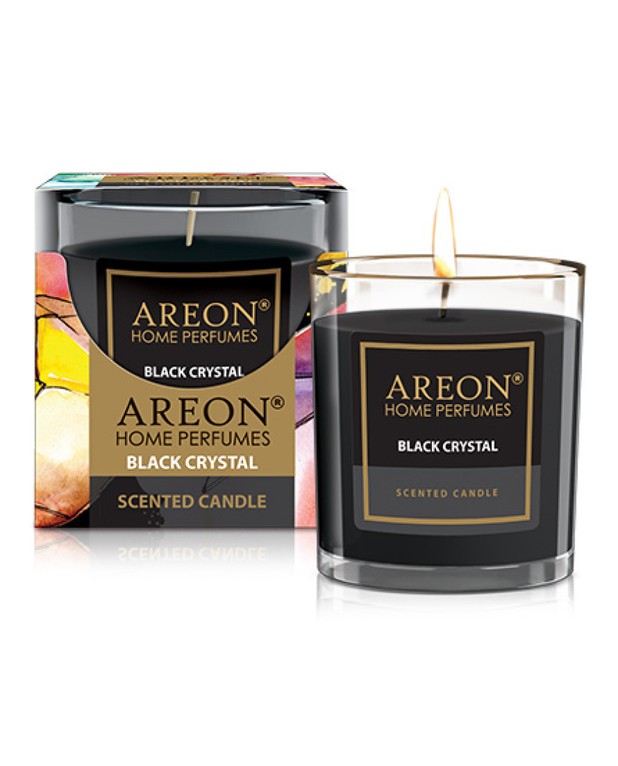 Areon Scented Candle Black Crystal 120gm | Brings Freshness in Your Home, Car, Office Or Your Closet