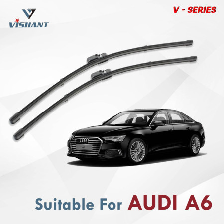 V Series Front Wiper Blade Suitable For Audi A6| SIZE RH 26 Inch / LH 21 Inch | Pack of 2 V Series Front Wiper Blade Suitable For Audi A6| SIZE RH 26 Inch / LH 21 Inch | Pack of 2