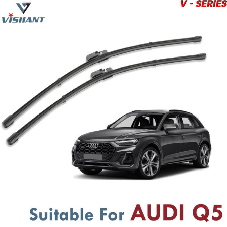 V Series Front Wiper Blade Suitable For Audi Q5 | SIZE RH 24 Inch / LH 20 Inch | Pack of 2 V Series Front Wiper Blade Suitable For Audi Q5 | SIZE RH 24 Inch / LH 20 Inch | Pack of 2